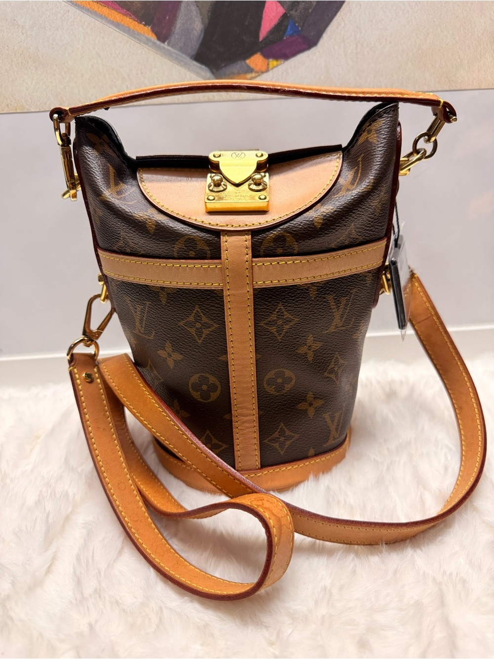 LOUIS VUITTON-DU4199 Duffle Bucket Bag Monogram Canvas